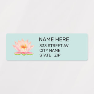 Étiquettes d'adresse personnalisées avec fleur sur