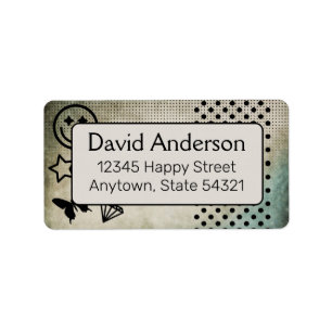 Étiquettes d'adresse personnalisées Happy Boho