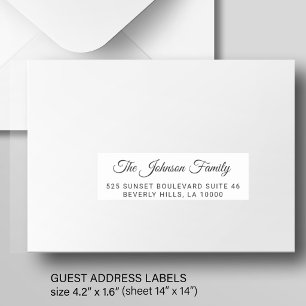 Étiquettes d'adresse personnalisées pour invités d