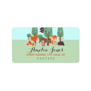 Étiquettes d'adresse pour Baby Shower Sweet Woodla