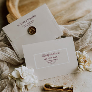 Étiquettes d'adresse pour invités de mariage éléga