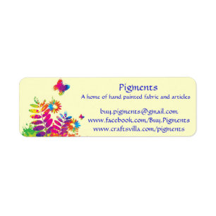 Étiquettes d'adresse/produit de Colorant-Retour -