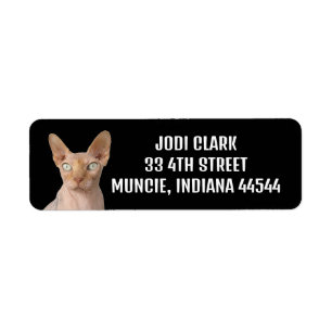 ÉTIQUETTES D'ADRESSE SPHYNX CAT