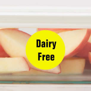 Étiquettes Dairy Free Food Allergy Restaurant School