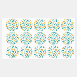 Étiquettes Dandelion jaune motif floral - Inspiré par la natu