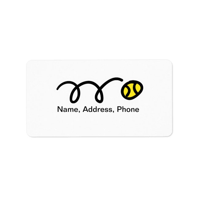 Étiquettes de adresse à thème de tennis / stickers (Devant)