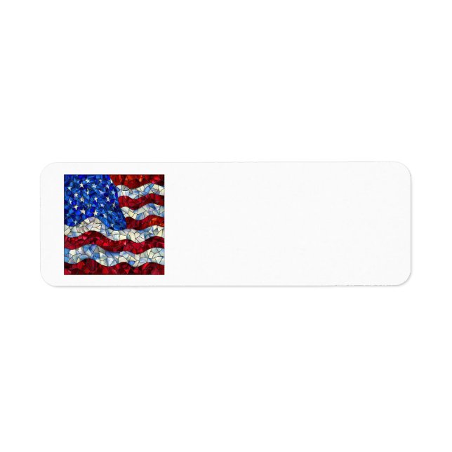Étiquettes de adresse américains en verre verni (Devant)
