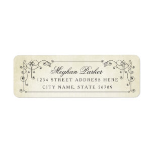 Étiquettes de adresse Antiqued de retour d'affair