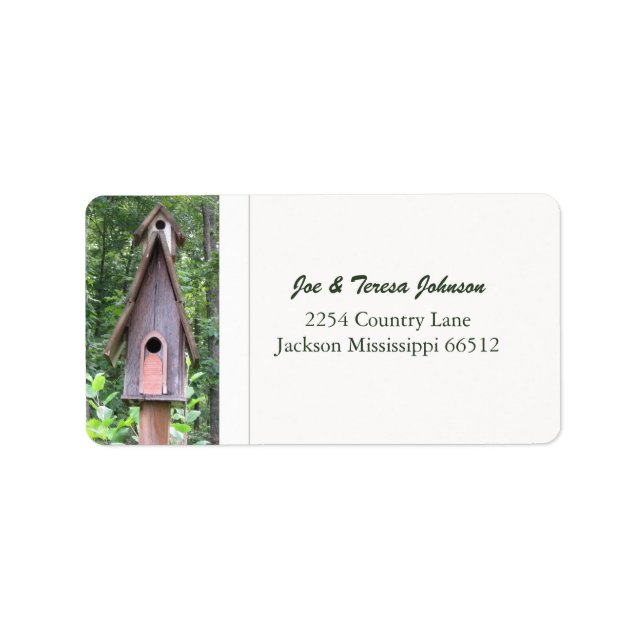Étiquettes de adresse Birdhouse (Devant)