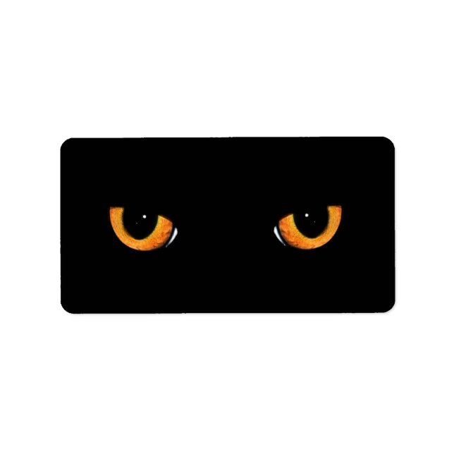Étiquettes de adresse Black Cat Eyes (Devant)