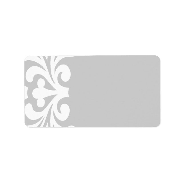 Étiquettes de adresse blancs argentés (Devant)