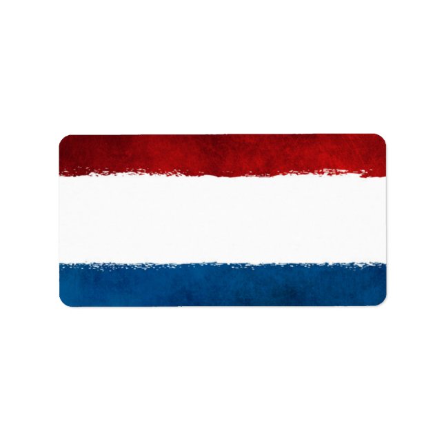 Étiquettes de adresse blancs et bleus rouges (Devant)