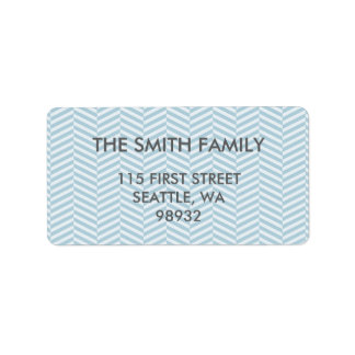 ÉTIQUETTES DE ADRESSE BLUE CHEVRON