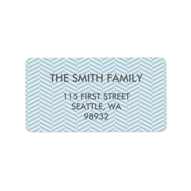 ÉTIQUETTES DE ADRESSE BLUE CHEVRON (Devant)