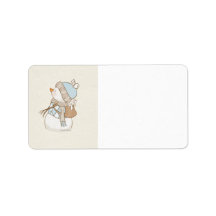 Étiquettes de adresse Blue Snowman