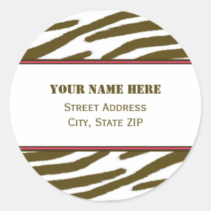 Étiquettes de adresse Brown d'impression Zebra