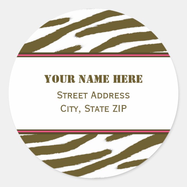 Étiquettes de adresse Brown d'impression Zebra (Devant)