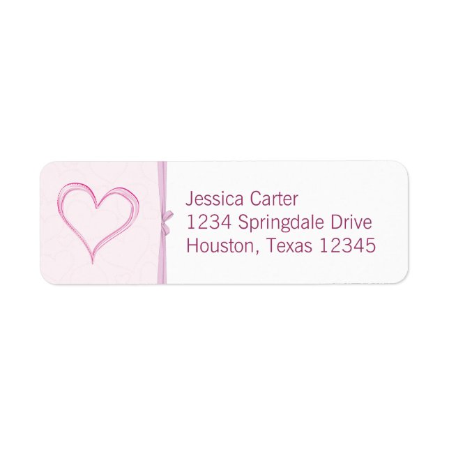 Étiquettes de adresse cardiaques (Devant)