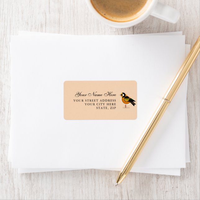 Étiquettes de adresse Chic Bird Mark pour envelopp (En situation)