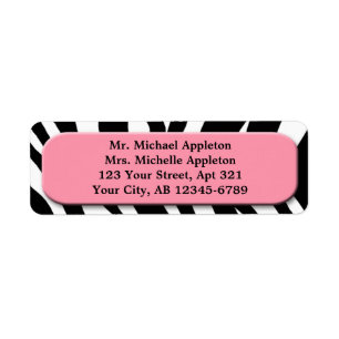 Étiquettes de adresse chics de rose d'impression
