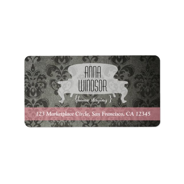 Étiquettes de adresse chics Shabby (Devant)