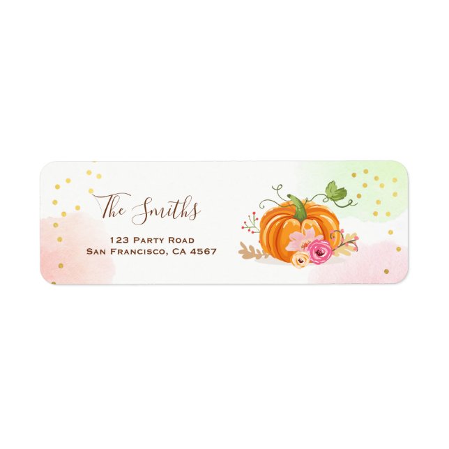 Étiquettes de adresse citrouille Automne Automne O (Devant)