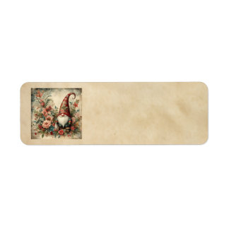 Étiquettes de adresse classiques de Noël Gnome