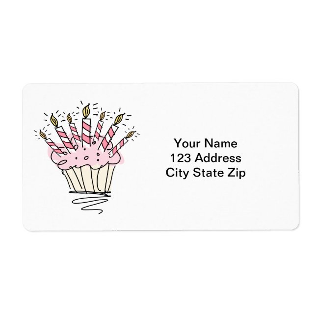 Étiquettes de adresse Cupcake (Devant)