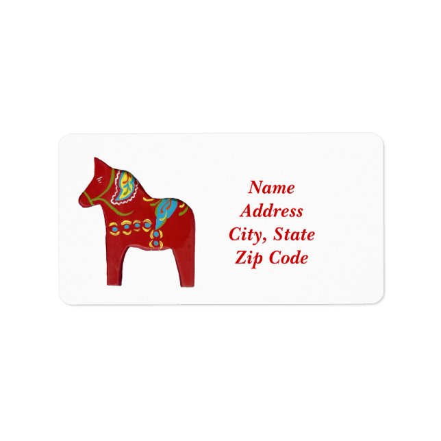 Étiquettes de adresse Dala Horse (Devant)