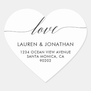 Étiquettes de adresse d'amour, Stickers de mariage