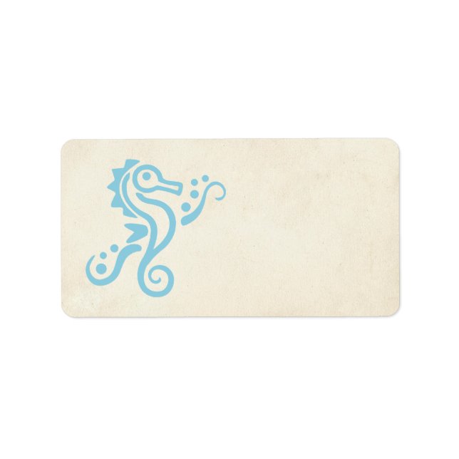 Étiquettes de adresse d'aquagym Turquoise Printabl (Devant)