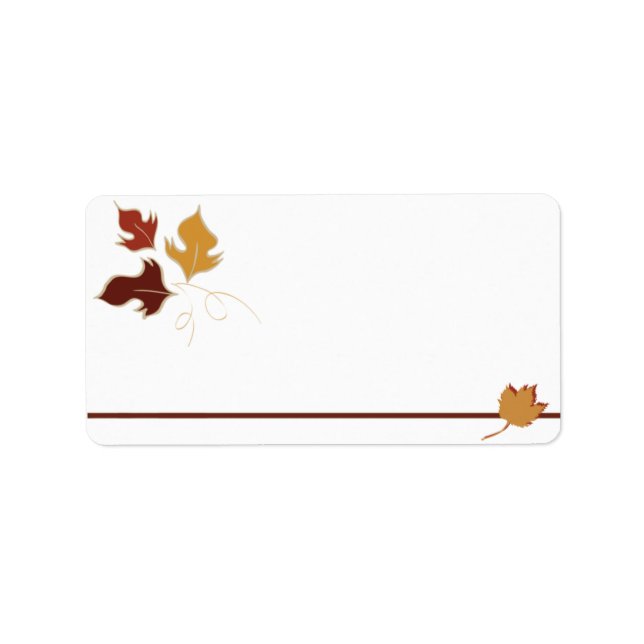 Étiquettes de adresse de automne (Devant)