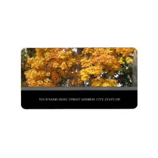 Étiquettes de adresse de automne