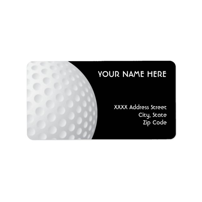 Étiquettes de adresse de balle de golf (Devant)