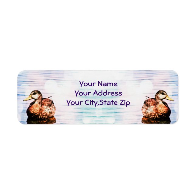 Étiquettes de adresse de beauté de canard (Devant)