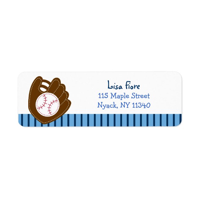 Étiquettes de adresse de bébé de base-ball (Devant)