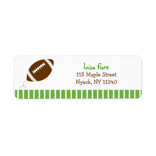 Étiquettes de adresse de bébé du football