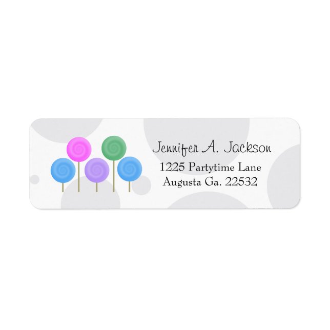 Étiquettes de adresse de bonbons (Devant)