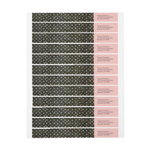 Étiquettes de adresse de bouclage de pois de Paris