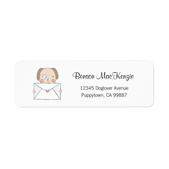 Étiquettes de adresse de chien, Étiquettes de l'am (Devant)