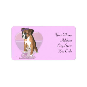 Étiquettes de adresse de chiens de boxe