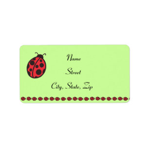 Étiquettes de adresse de coccinelle