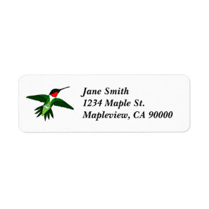 Étiquettes de adresse de colibri