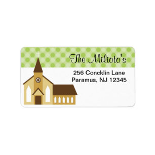 Étiquettes de adresse de communion de l'Eglise ave
