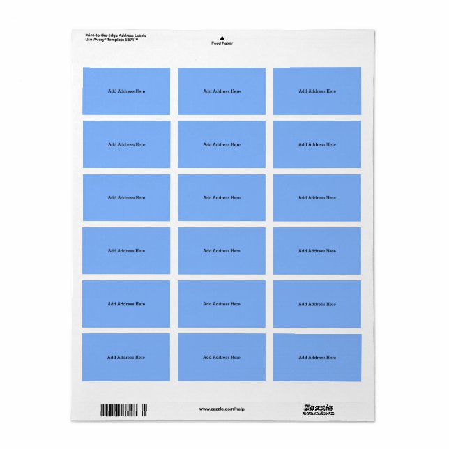 Étiquettes de adresse de coordination du tableau d (Feuille entière)