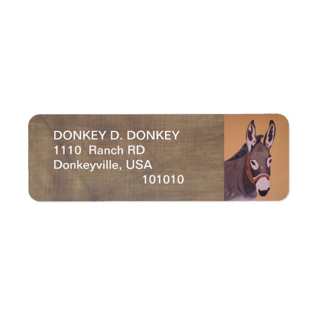 Étiquettes de adresse de Donkeyville (Devant)