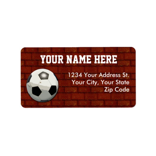 Étiquettes de adresse de football (Devant)