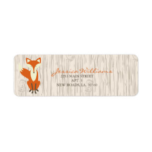 Étiquettes de adresse de Fox de région boisée