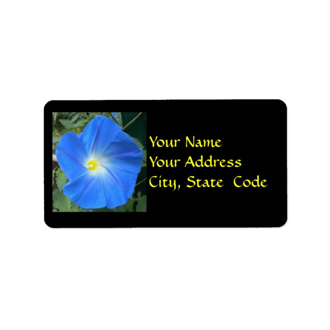 Étiquettes de adresse de gloire du Matin bleu para (Devant)