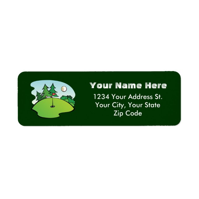 Étiquettes de adresse de golf (Devant)
